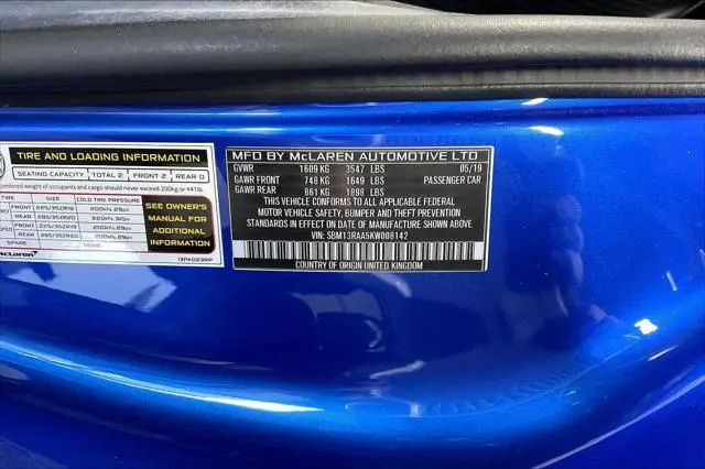 2019 McLaren 600LT Coupe