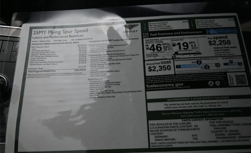 BENTLEY FLYING SPUR SPEED SEDAN 4D